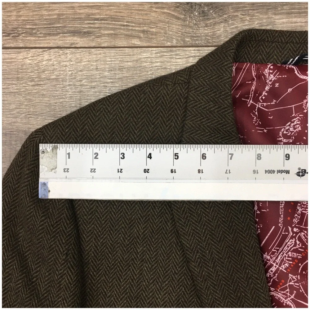 NAUTICA Mens Tweed Blazer Sport Coat Casual Jacket Size 50L Classic Wool Suit